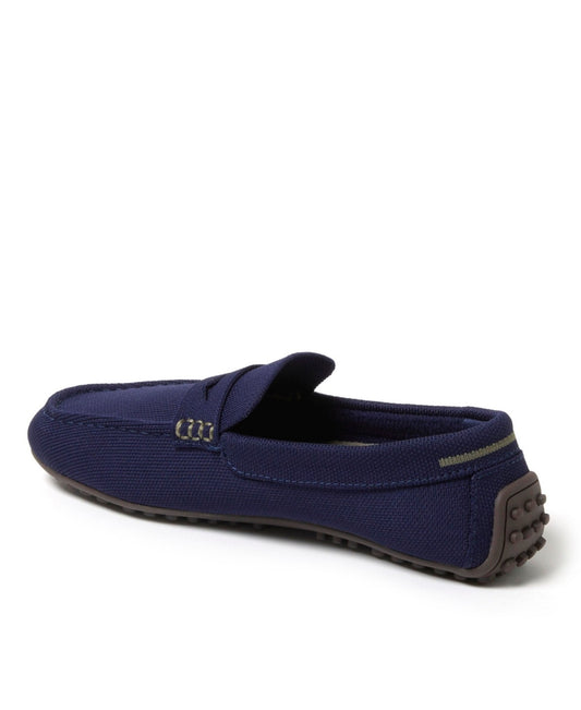 Women's 7 Dearfoams Original Comfort  Hazel Sport Knit Driving Loafers Navy Blue
