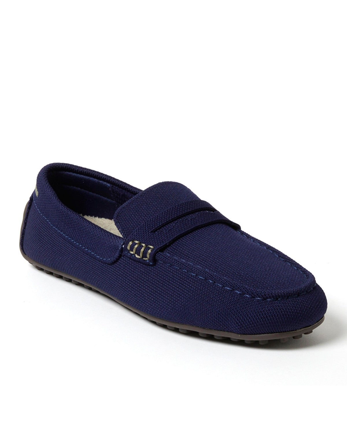 Women's 7 Dearfoams Original Comfort  Hazel Sport Knit Driving Loafers Navy Blue