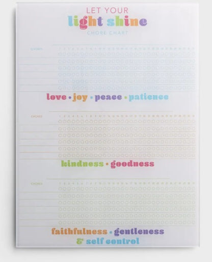 Children's Fruits Of The Spirit - Glass Plaque Chore Chart - Clairmont & Co. Design May Vary