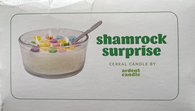 Shamrock Surprise Cereal Bowl Candle by Ardent Candle 12 oz *Damaged Box*