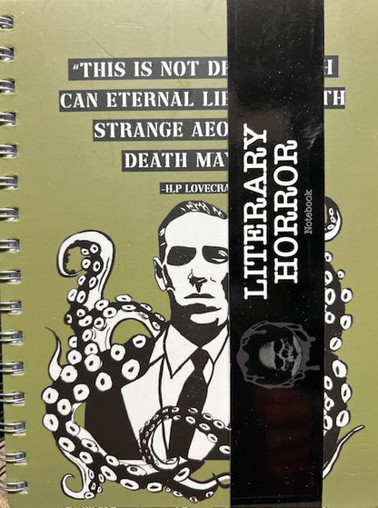 H.P. Lovecraft Journal Literary Horror Spiral Bound Notebook