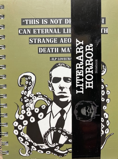 H.P. Lovecraft Journal Literary Horror Spiral Bound Notebook