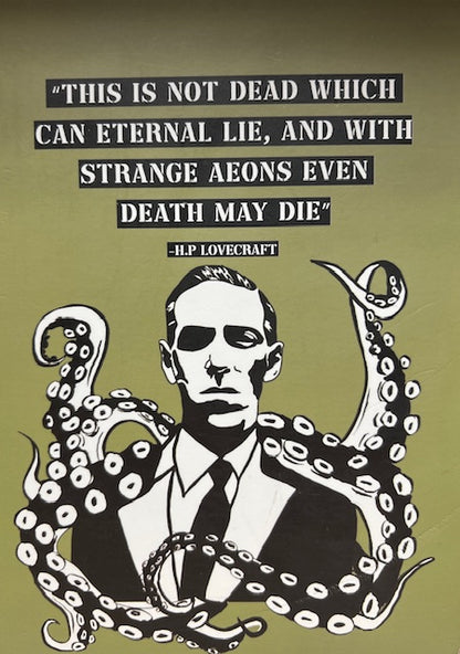 H.P. Lovecraft Journal Literary Horror Spiral Bound Notebook