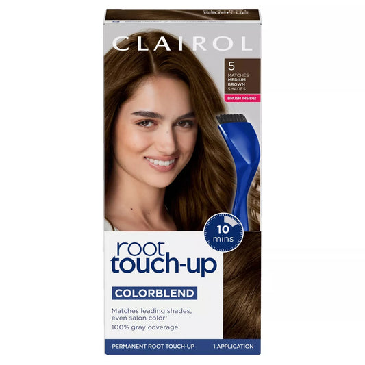 Clairol Root Touch-Up Nice'n Easy Permanent Hair Dye, 5A Medium Ash Brown, Hair Color, 1 Kt *Damaged Packaging*