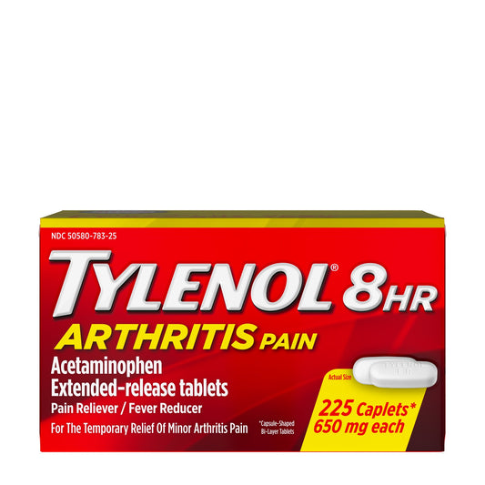 Tylenol 8 Hour Arthritis & Joint Pain Acetaminophen Tablets, 225 CT *Exp 2028/03*