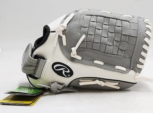 Rawlings 12 Inch Fielding Glove - White/Gray Right Handed Throw