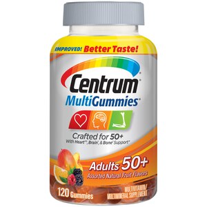 Centrum MultiGummies Adults 50+ Natural Fruit Flavors, 90 CT *Exp 10/2026*