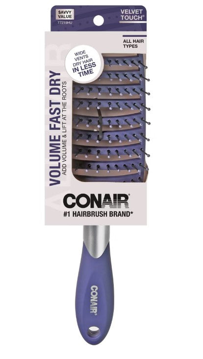 Conair Velvet Touch Extra-Wide Concave Vent Hair Brush
