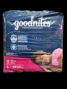 Goodnites Girls L 25 Count