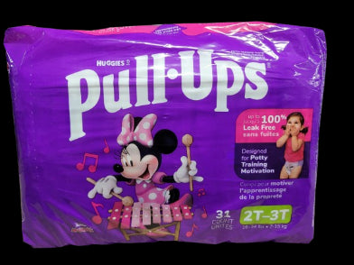 Huggies Pull-Ups Girls 2T-3T 31 Count *Damaged Package*