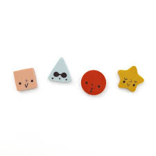 60ct Mini Erasers Shapes - Bullseye's Playground