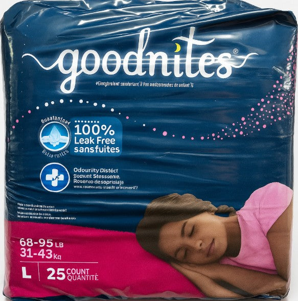 Goodnites Girls L 25 Count