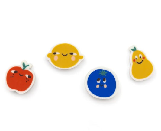 60ct Mini Erasers Fruit - Bullseye's Playground