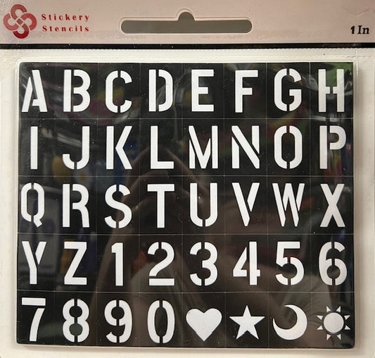 1 Inch Letter Stencil Stickers for Painting | 400 PCS Adhesive Alphabet & Number Stencils for Painting on Wood, Wall, Fabric, Mailbox, Crafts & Art DIY Letter Stickers