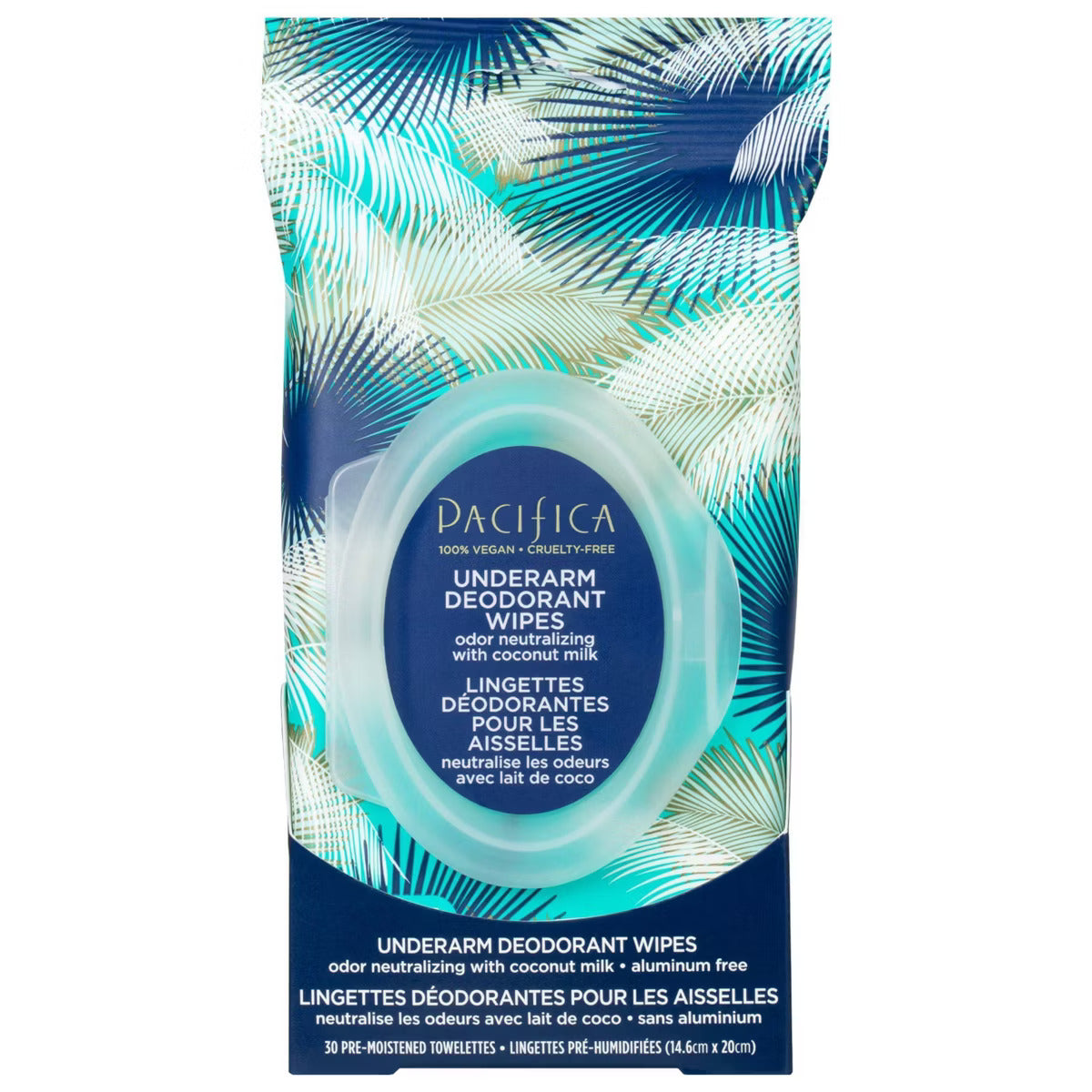 Pacifica Coconut milk & Essential Oils Underarm Deodorant Wipes 30ct