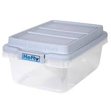Hefty 18 qt. Storage Bin Smoke Blue Gray