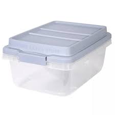 Hefty 18 qt. Storage Bin Smoke Blue Gray