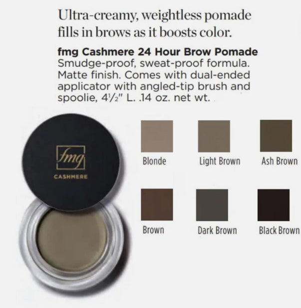 Avon FMG Cashmere 24 Hour Brow Pomade In Light Brown .14 oz. net wt.