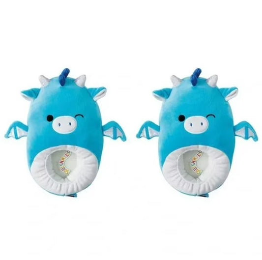 Squishmallows Size 2-3, Tatiana Blue Dragon Slippers