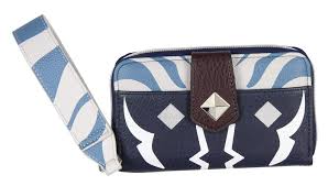 Star Wars Ahsoka Tano Full Zip Closure Wrist Strap Wallet w/ Tech Pocket And Wrist Strap Bioworld
