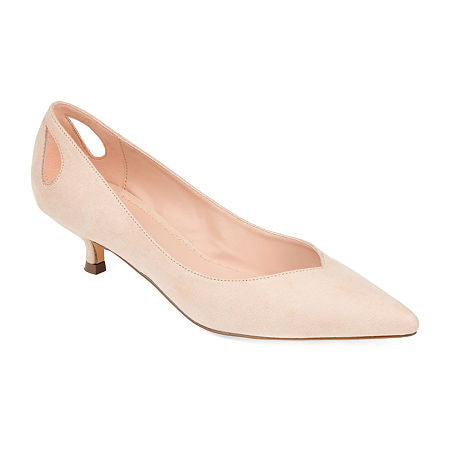 Women's 7 Goldie Kitten Heels Journee Collection - Beige