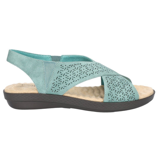 Women's 8.5 M - Easy Street Claudia Slingback Sandals - Turquoise *Damaged Box*