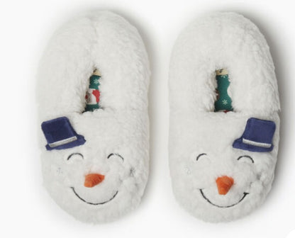 Unisex Kids' 9/10 - Dearforms Emery Critters Closed Back Slippers - Snowman