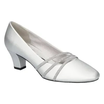 Women's 8WW - Easy Street Cristiny Pumps - Silver Satin