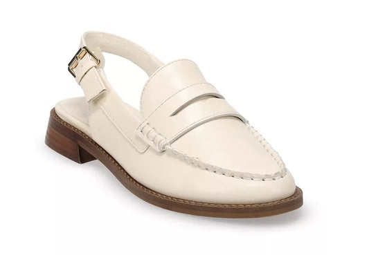 Women's 8.5M - Sonoma Goods For Life Gatsyn Slingback Loafers - Bone *Very Damaged Box*