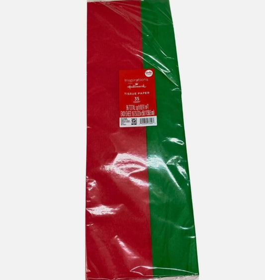 Hallmark Inspirations Tissue Paper 35 Count Red Green