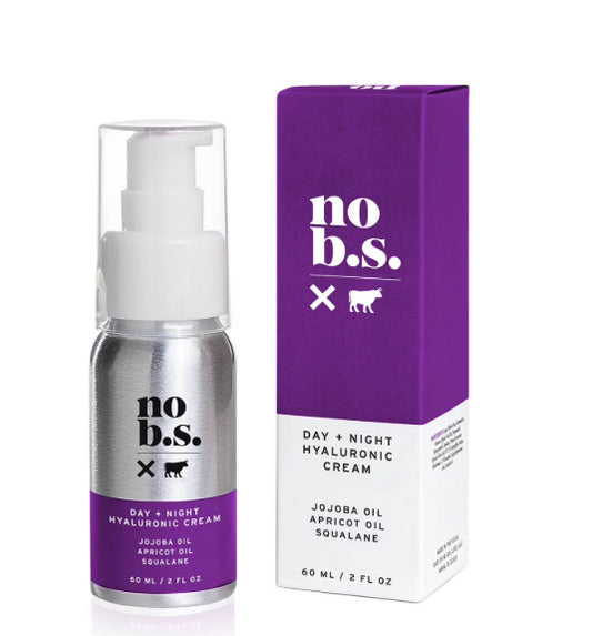 No BS Skincare, Day + Night Hyaluronic Cream, 2 Fl Oz (60 Ml) *Damaged Box*