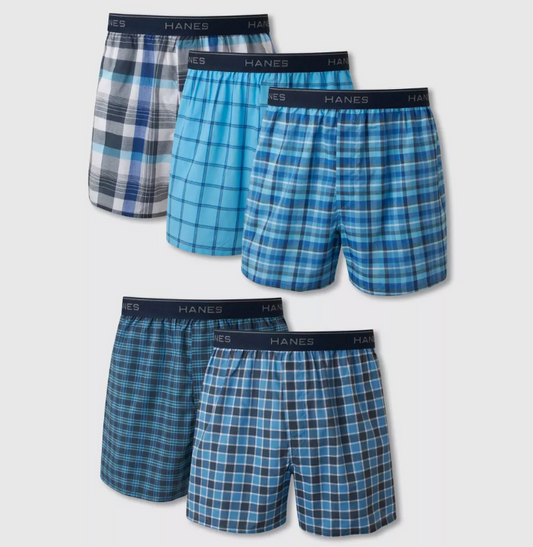 Men's L - Hanes Assorted Boxers 5 ct