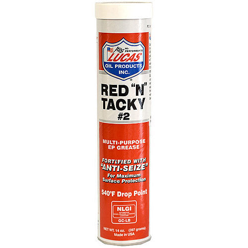 Lucas Oil Red 'N' Tacky Grease 14 oz *Damaged Container*