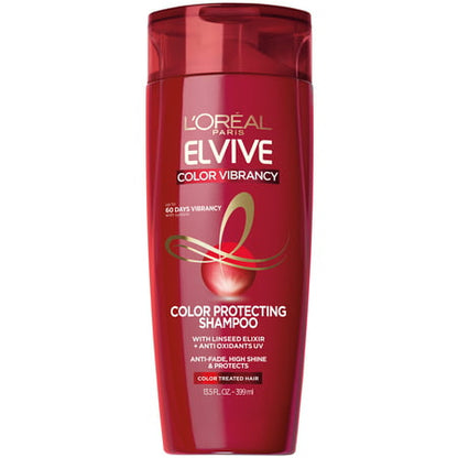 L'Oreal Paris Elvive Color Vibrancy Protecting Shampoo for Color Treated Hair - 13.5 Fl Oz *Damaged Bottle*