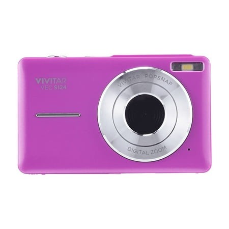 Vivitar Popsnap Compact Digital Camera Purple 16X Zoom 1080p Built-in Flash Micro SD Slim Lightweight Pocket Design