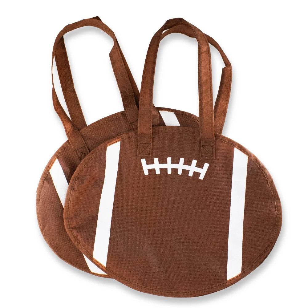 2pk Game Day Reusable Bag Football Brown