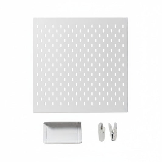 Pegboard Organizer With Accessories Metal - White or Black