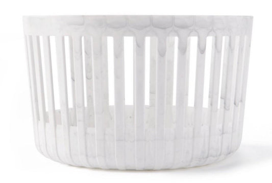 Plastic Storage Basket Medium Faux Marble