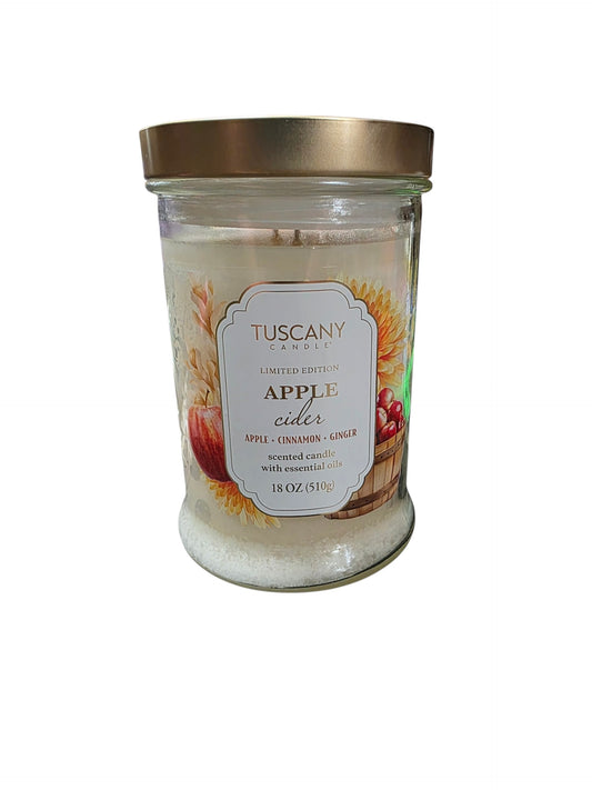 Tuscany Candle Limited Edition 2-Wick Candle, Apple Cider Scent, 18 Oz