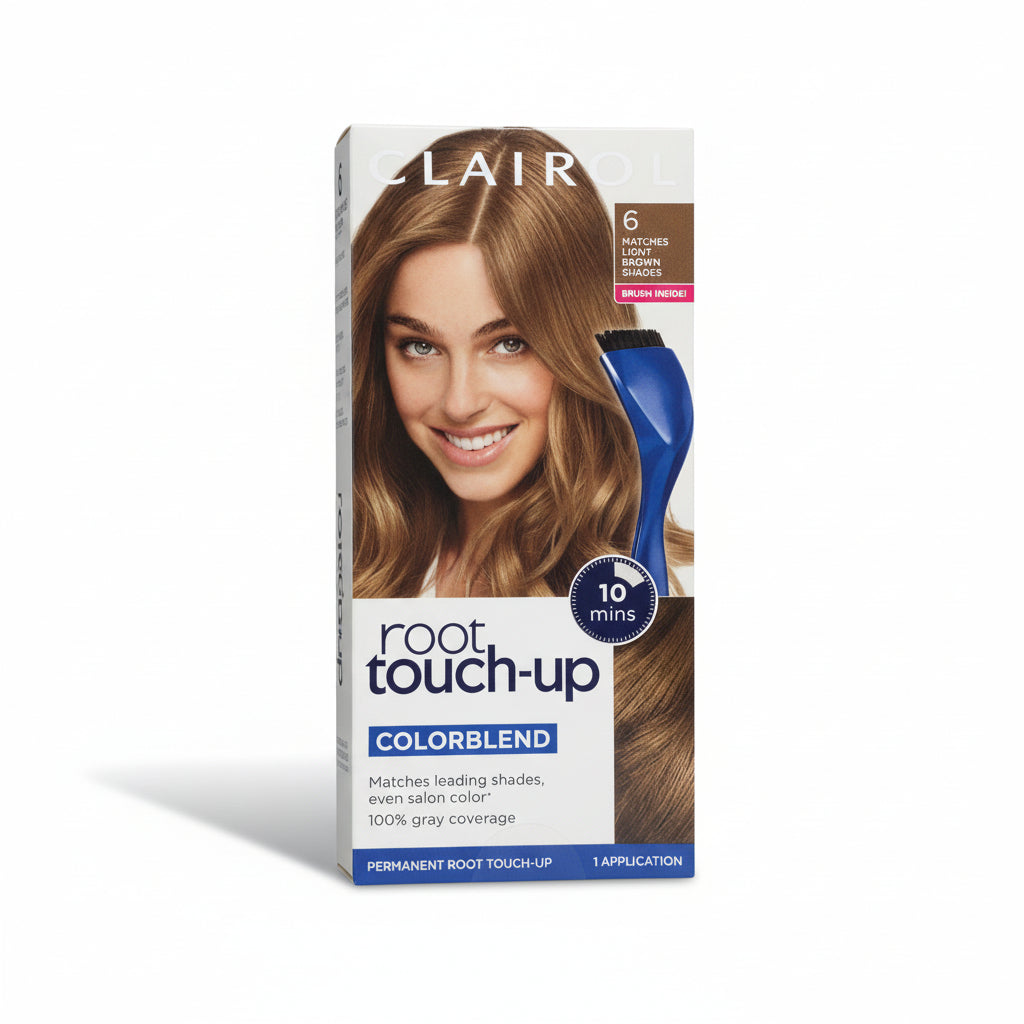 Clairol Root Touch-Up Nice'n Easy Permanent Hair Dye 6 Light Brown Hair Color Pack of 1 *Damaged Box*