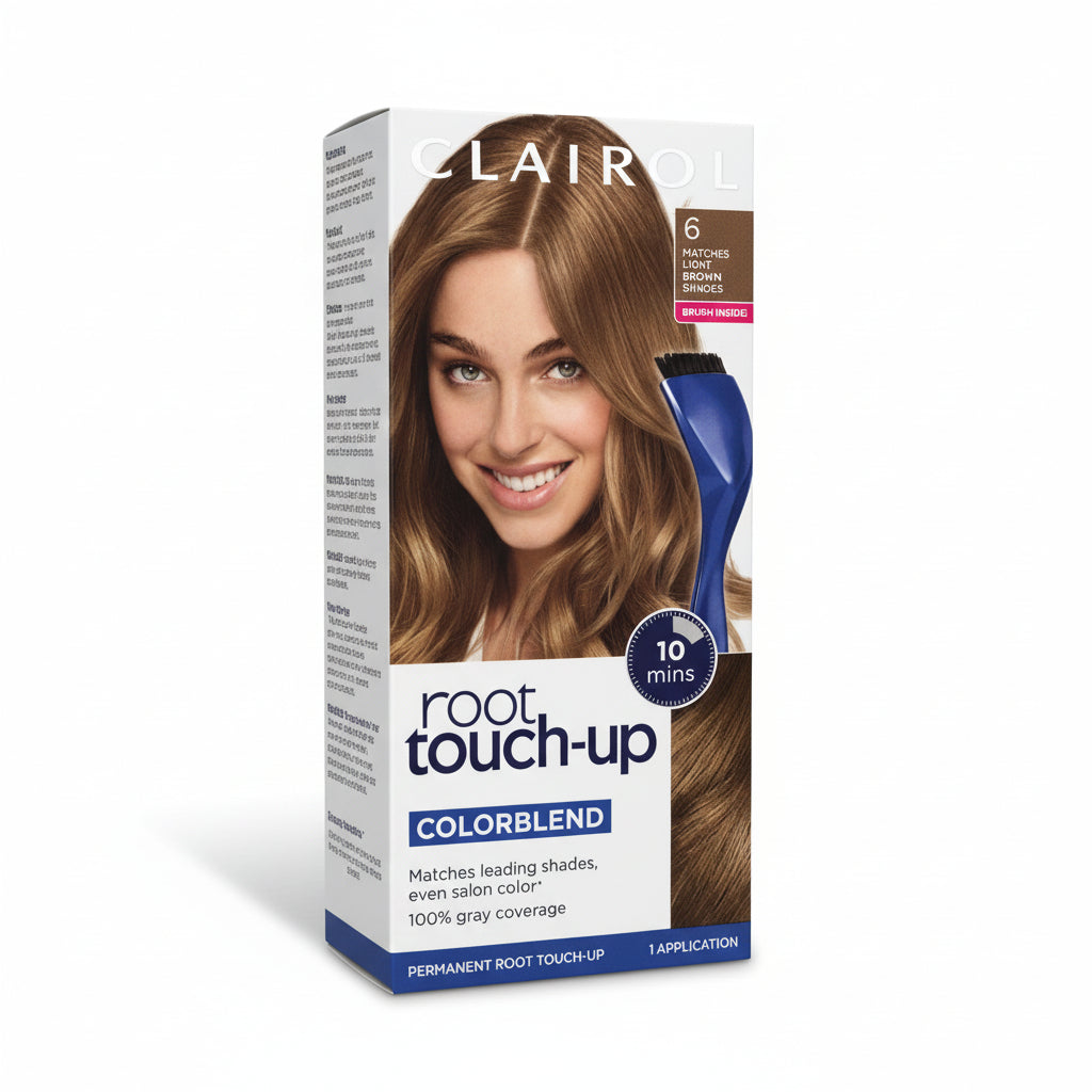 Clairol Root Touch-Up Nice'n Easy Permanent Hair Dye 6 Light Brown Hair Color Pack of 1 *Damaged Box*