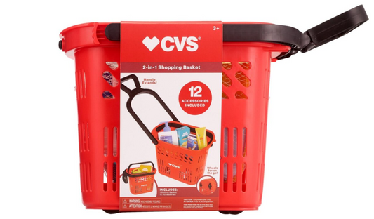 Jakks Pacific 12-Piece CVS Shopping Basket Toy Set