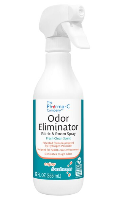 Pharma-C-Wipes Odor Eliminator Fabric Spray Fresh Scent w/Hyd Peroxide 12 oz