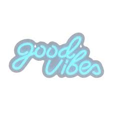 GEMS 'Good Vibes' Novelty Neon Wall Light - Blue
