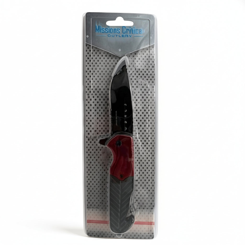 Missions Critical Cutlery Knife 10048 Red & Black