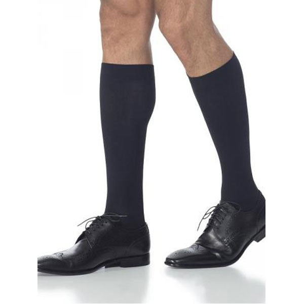 Men's LS - Sigvaris Style 822 Microfiber 20-30mmHg Knee High Compression Socks - Navy