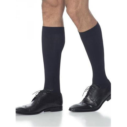Men's LS - Sigvaris Style 822 Microfiber 20-30mmHg Knee High Compression Socks - Navy