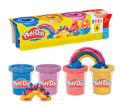 Play-Doh Shimmery Metallics 4 Pack 340G