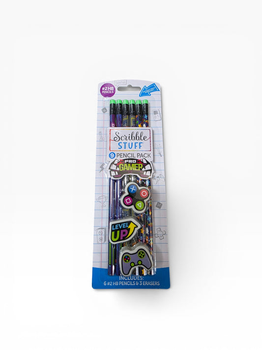 Scribble Stuff 9 Pencil Pack - Pro Gamer