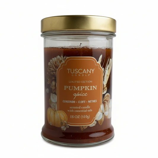 Tuscany Candle Limited Edition 2-Wick Candle, Pumpkin Spice Scent, 18 Oz